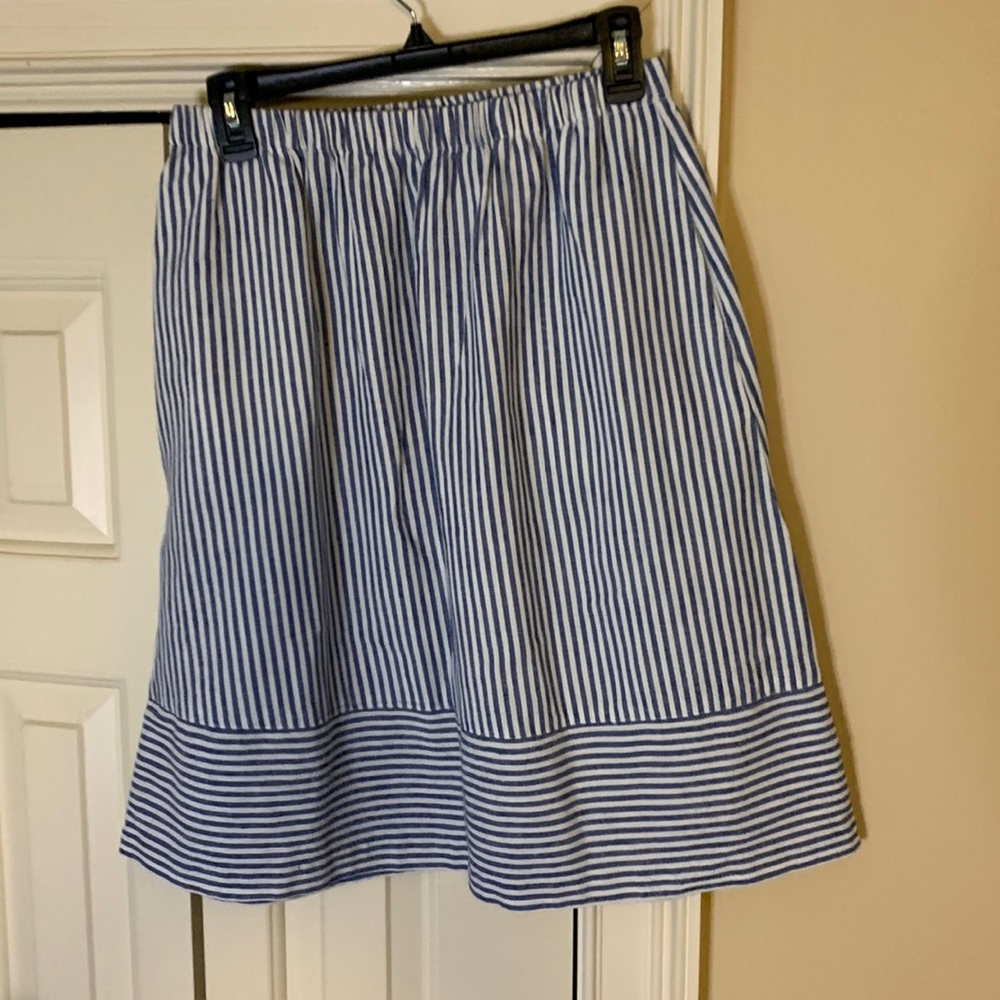 J. Crew Chambray Stripe Skirt